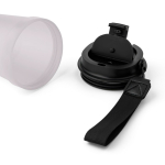 Gobelet transparent avec couvercle vissé et dragonne 350 ml couleur transparent deuxième vue