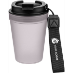 Gobelet transparent avec couvercle vissé et dragonne 350 ml couleur transparent quatrième vue