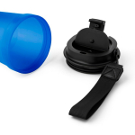 Gobelet transparent avec couvercle vissé et dragonne 350 ml couleur bleu roi quatrième vue