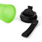 Gobelet transparent avec couvercle vissé et dragonne 350 ml couleur vert lime troisième vue