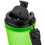 Gobelet transparent avec couvercle vissé et dragonne 350 ml couleur vert lime quatrième vue
