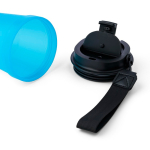Gobelet transparent avec couvercle vissé et dragonne 350 ml couleur bleu ciel cinquième vue