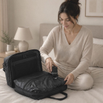 Sac de voyage cabine cuir synthétique avec compression sous vide 20L