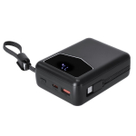 Batterie externe avec câbles intégrés et écran indicateur 20000mAh