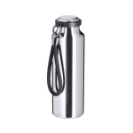 Bouteille isotherme en acier inoxydable recyclé sangle tressée 480 ml couleur argenté première vue