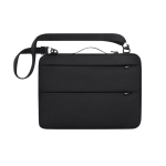 Housse pour ordinateur rembourrée en polyester avec poche antivol 15'' couleur noir première vue