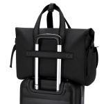 Sac de voyage roll-top similicuir avec sangle trolley et bandoulière
