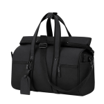 Sac de voyage roll-top similicuir avec sangle trolley et bandoulière