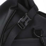 Sac de voyage roll-top similicuir avec sangle trolley et bandoulière
