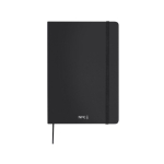 Carnet A5 avec couverture en PU, connexion NFC et pages vierges couleur noir première vue