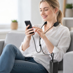 Câble chargeur USB-C avec masseur et support téléphone portable 100W