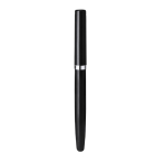 Set stylo-bille et roller en acier inoxydable avec étui et encre bleue