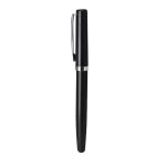 Set stylo-bille et roller en acier inoxydable avec étui et encre bleue