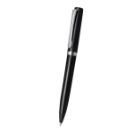 Set stylo-bille et roller en acier inoxydable avec étui et encre bleue
