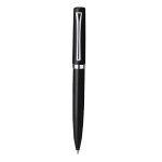 Set stylo-bille et roller en acier inoxydable avec étui et encre bleue
