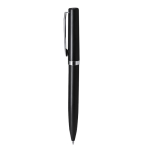 Set stylo-bille et roller en acier inoxydable avec étui et encre bleue