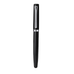 Set stylo-bille et roller en acier inoxydable avec étui et encre bleue