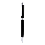 Stylo rotatif en aluminium brillant avec étui et encre bleue
