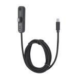 Câble de charge USB-C en plastique recyclé support pour téléphone 60W couleur noir première vue