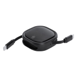 Câble chargeur USB-C rétractable matériaux recyclés jusqu’à 120cm 60W