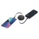 Câble chargeur USB-C rétractable matériaux recyclés jusqu’à 120cm 60W