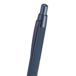 Stylo en aluminium recyclé avec détails métallisés et encre bleue