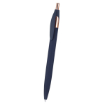 Stylo en aluminium recyclé avec détails or rose et encre bleue