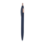 Stylo en aluminium recyclé avec détails or rose et encre bleue