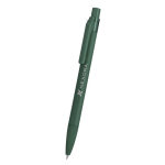 Stylo à bille en aluminium à poussoir avec caoutchouc et encre bleue