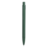Stylo à bille en aluminium à poussoir avec caoutchouc et encre bleue