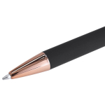 Stylo en aluminium recyclé avec détails en or rose et encre bleue
