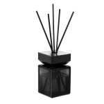 Diffuseur aromatique en verre noir avec 5 bâtonnets en fibre 200ml
