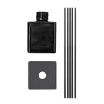 Diffuseur aromatique en verre noir avec 5 bâtonnets en fibre 200ml
