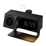Station de charge sans fil haut-parleur et horloge numérique 1200mAh