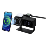 Station de charge sans fil haut-parleur et horloge numérique 1200mAh
