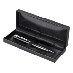 Stylo rotatif en acier inoxydable avec recharge Parker à encre bleue couleur noir première vue