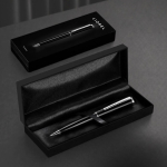Stylo rotatif en acier inoxydable avec recharge Parker à encre bleue