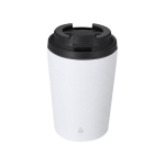Gobelet isotherme en acier inoxydable recyclé hermétique 350 ml couleur blanc première vue