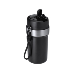 Gobelet isotherme en acier inoxydable recyclé poignée et paille 490 ml