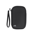Étui organiseur de voyage en PU fermeture éclair et protection RFID couleur noir première vue