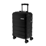 Trolley de voyage à coque rigide texturée avec cadenas TSA 40L couleur noir première vue