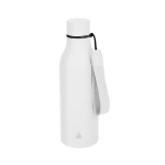 Gourde isotherme en acier inoxydable recyclé et caoutchouté 480 ml couleur blanc première vue