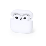 Écouteurs sans fil 5.3 plastique recyclé avec commande tactile 300 mAh couleur blanc première vue