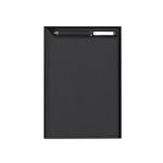 Carnet A5 en cuir synthétique avec stylo à encre bleue pages vierges couleur noir première vue