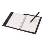 Carnet A5 en cuir synthétique avec stylo à encre bleue pages vierges