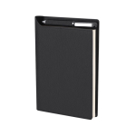 Carnet A5 en cuir synthétique avec stylo à encre bleue pages vierges