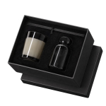 Set aromatique en verre avec diffuseur de 120 ml et bougie parfumée