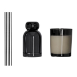 Set aromatique en verre avec diffuseur de 120 ml et bougie parfumée