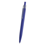 Stylo-bille rétractable en plastique clip transparent et encre bleue