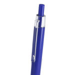 Stylo-bille rétractable en plastique clip transparent et encre bleue
